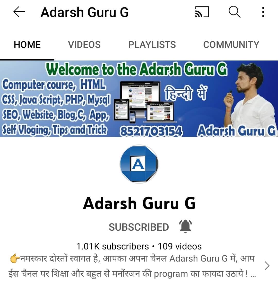 Adarsh Guru G